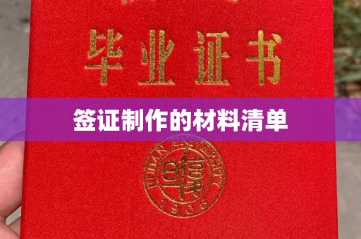 陕县签证制作的材料清单