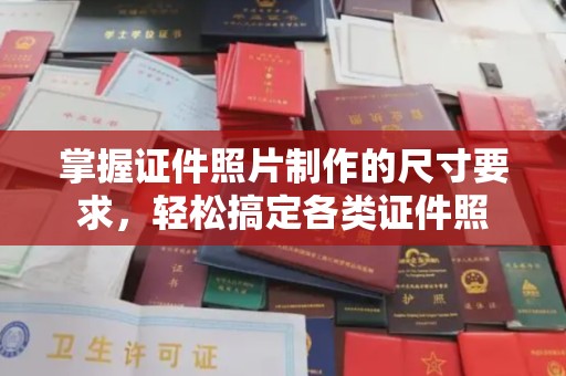 丽水掌握证件照片制作的尺寸要求，轻松搞定各类证件照